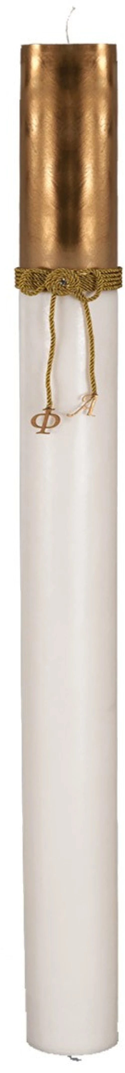 Λαμπάδα Γάμου Κούφιο Κερί 12x140cm NK008 (2ΤΜΧ.) Εκρου Χωρίς Βάση