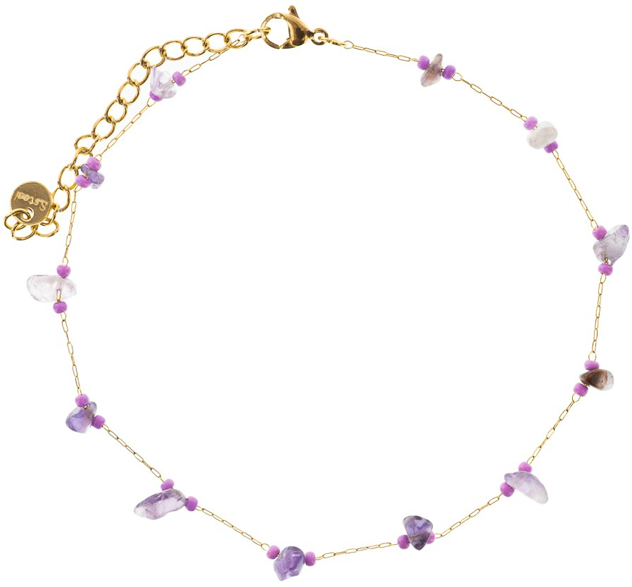 Γυναικεία Αλυσίδα Ποδιού Από Ατσάλι 220093 Μωβ Μωβ