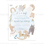 Προσκλητήριο βάπτισης Nursery Clothes TS552