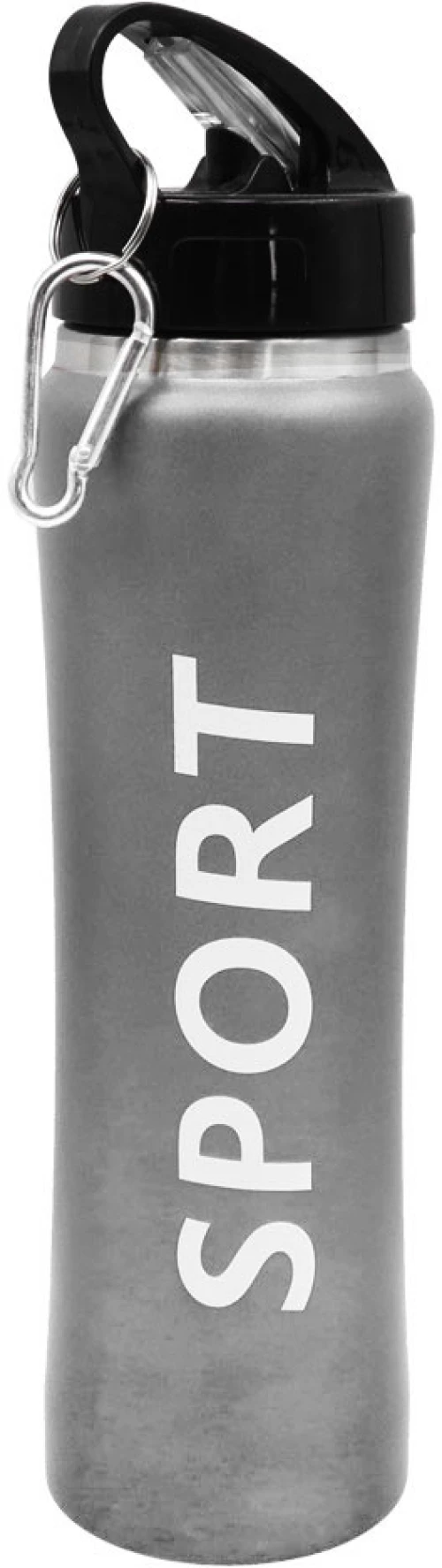 Μπουκάλι Θερμός με Εσωτερικό Καλαμάκι και Κρίκο Μεταφοράς 600ml JB-1309 Ασημί