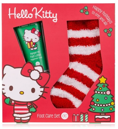 Χριστουγεννιάτικο σετ περιποίησης με κρέμα ποδιών 100ml + one-sized κάλτσες , Hello Kitty - Accentra