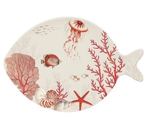 Πιάτο Coral reef πορσελάνη 27x19cm Marva 2594REEF