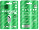 Flash Drive Mini Car Music Hoco UD9 Insightful 128GB USB 2.0 Mini Size Ασημί