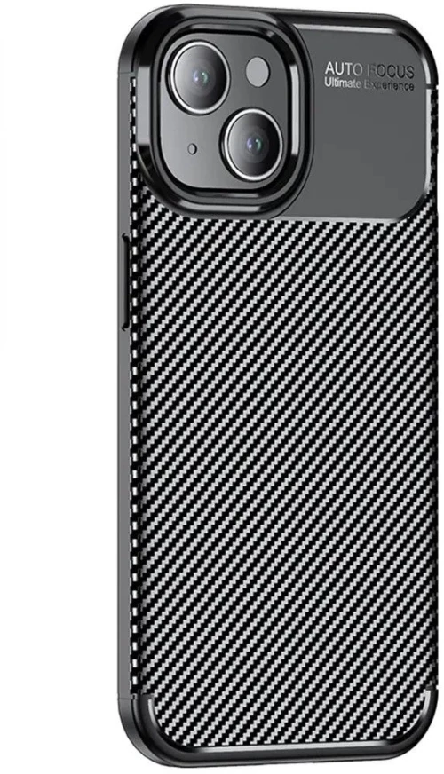 Θήκη Ancus AutoFocus Carbon Fiber για Apple iPhone 15 Plus Μαύρη