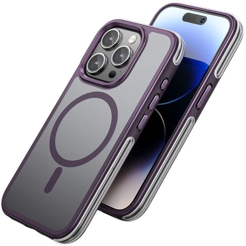 Θήκη Hoco Flexible Airbag 6m Anti-Fall Series MagSafe για Apple iPhone 15 Pro Μωβ