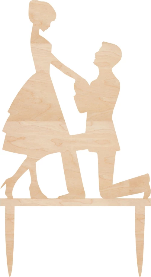 Cake Topper Wedding 1 ΞΥΛΟ