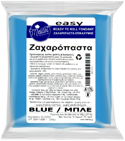Ζαχαρόπαστα Μπλέ Easy Melilot 250g