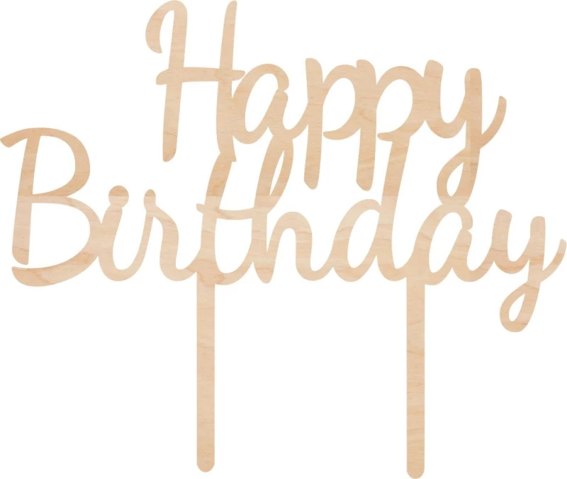Cake Topper happy birthday 7 ΞΥΛΟ