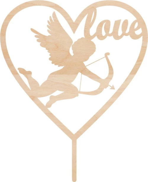Cake Topper Love 5 ΞΥΛΟ