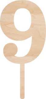 Cake Topper 9 ΞΥΛΟ