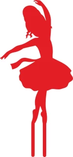 Cake Topper Ballerina 1 ΚΟΚΚΙΝΟ