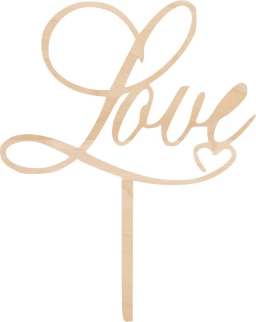 Cake Topper Love 1 ΞΥΛΟ