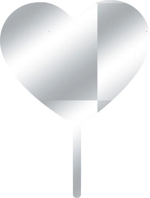 Cake Topper Heart ΑΣΗΜΙ ΚΑΘΡΕΠΤΗΣ