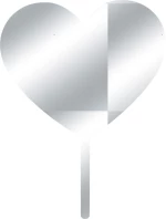 Cake Topper Heart ΑΣΗΜΙ ΚΑΘΡΕΠΤΗΣ
