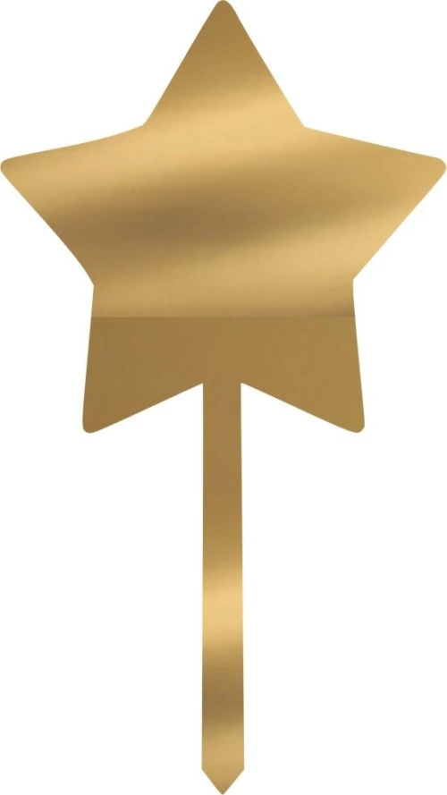 Cake Topper Star ΧΡΥΣΟ ΚΑΘΡΕΠΤΗΣ