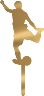 Cake Topper football 3 ΧΡΥΣΟ ΚΑΘΡΕΠΤΗΣ