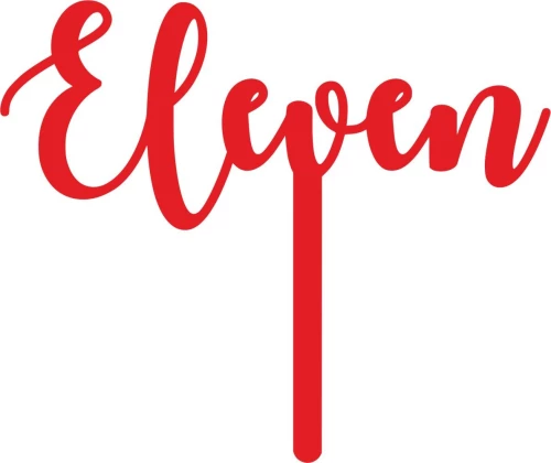 Cake Topper Eleven ΚΟΚΚΙΝΟ
