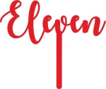Cake Topper Eleven ΚΟΚΚΙΝΟ
