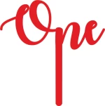 Cake Topper One ΚΟΚΚΙΝΟ