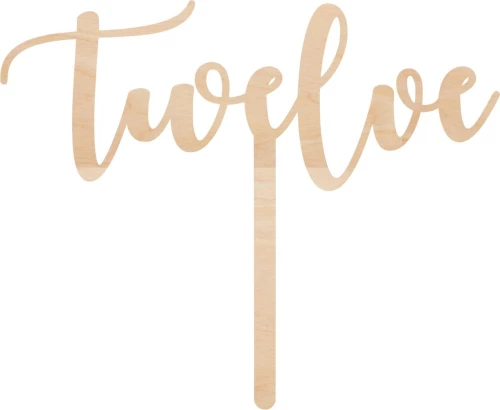Cake Topper Twelve ΞΥΛΟ