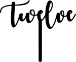 Cake Topper Twelve ΜΑΥΡΟ