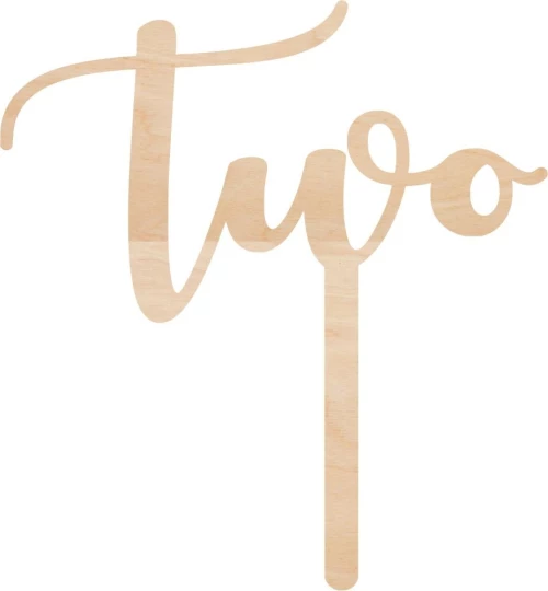 Cake Topper Two ΞΥΛΟ