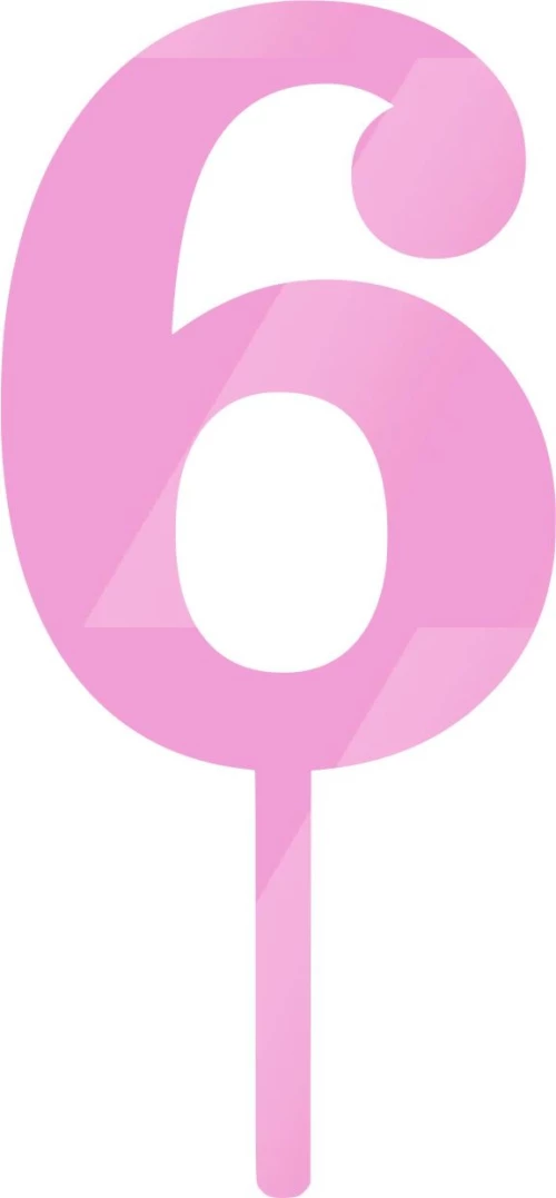 Cake Topper 6 ΡΟΖ ΚΑΘΡΕΠΤΗΣ