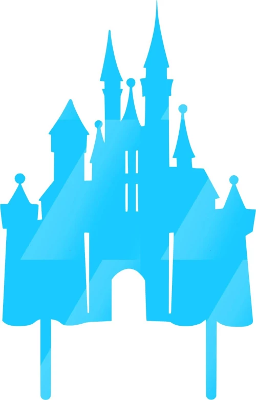 Cake Topper Castle ΓΑΛΑΖΙΟ ΚΑΘΡΕΠΤΗΣ