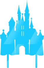 Cake Topper Castle ΓΑΛΑΖΙΟ ΚΑΘΡΕΠΤΗΣ