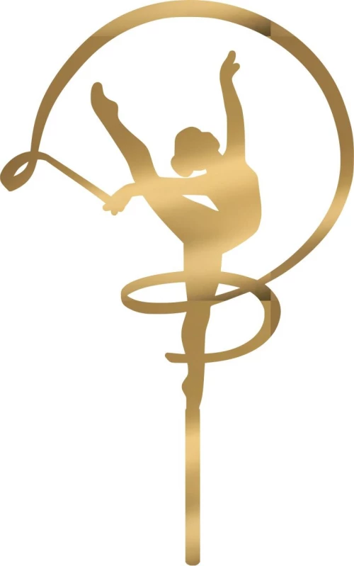 Cake Topper Ρυθμική ΧΡΥΣΟ ΚΑΘΡΕΠΤΗΣ