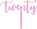 Cake Topper Twenty ΡΟΖ ΚΑΘΡΕΠΤΗΣ