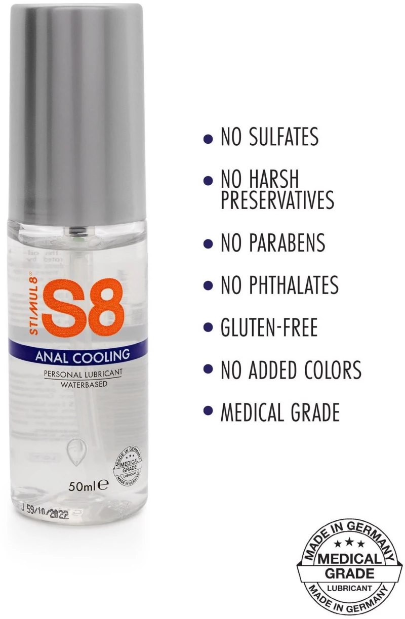 S8 WB Cooling Anal Lube 50ml