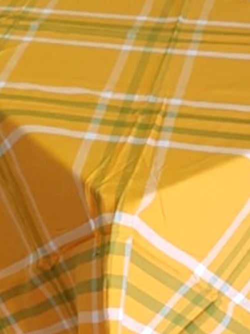 Τραπεζομάντηλο Καθημερινό Οικονομικό Ζακάρ Πορτοκαλί Ριγέ Γαρύφαλλο 140x140