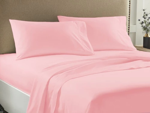 Σετ Σεντόνια Διπλά Μονόχρωμα Economy Γαρύφαλλο 200x245 - Σομόν, Χωρίς Λάστιχο