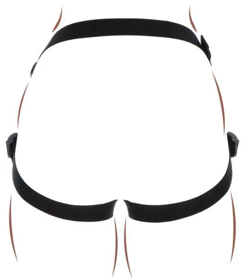 GET REAL - STRAP-ON PLEASURE HARNESS BLACK