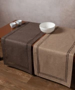 τραβέρσα (45cm x 170cm) bg18 καφέ/άμμου Silk Fashion