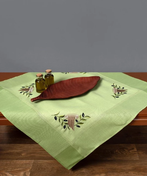 Καρέ N3 (85cm x 85cm) πράσινο Silk Fashion