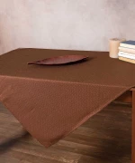Τραπεζομάντηλο NELLY (175cm x 175cm) καφέ Silk Fashion