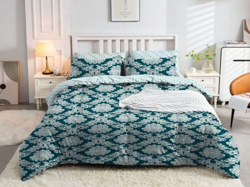 Σετ Σεντόνια Κυπαρισσί Damask Εμπριμέ 100% Βαμβακερά Γαρύφαλλο - 160x260, Με Λάστιχο 100x200+30