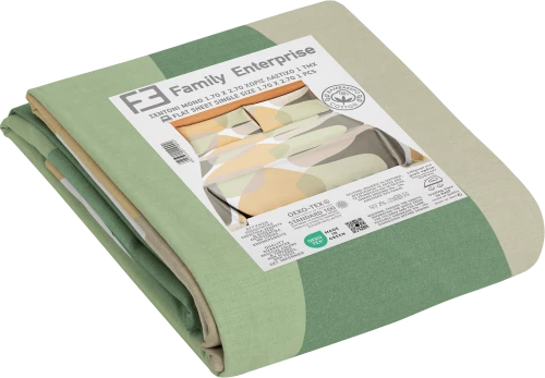 Σεντόνι μονό 1,70 Χ 2,70 βαμβακερό 100% χωρίς λάστιχο εμπριμέ 007434011Σ52