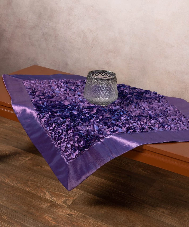 Σατέν καρέ 6134 (85cm x 85cm) μωβ Silk Fashion