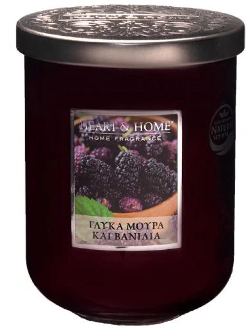 Heart&Home Αρωματικό κερί μεγάλο Γλυκά μούρα και βανίλια