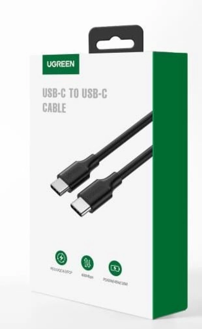 UGREEN Καλώδιο Φόρτισης Type-C/Type-C Μαύρο 1m 3A (50997) US286