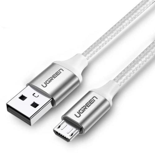 UGREEN Charging Cable US290 Micro Silver 1m 2A (60151)