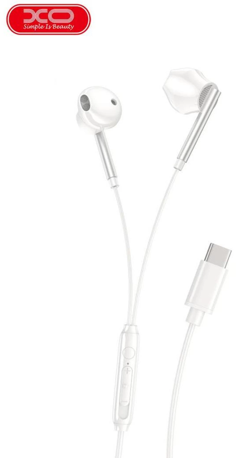 XO EP66 Crescent Ακουστικά USB-C, Λευκά