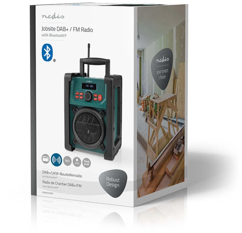 NEDIS RDDB3100GN Φορητό ραδιόφωνο DAB+ / FM με Bluetooth.