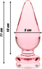 NEBULA SERIES BY IBIZA' - MODEL 4 ANAL PLUG BOROSILICATE GLASS 11 X 5 CM PINK