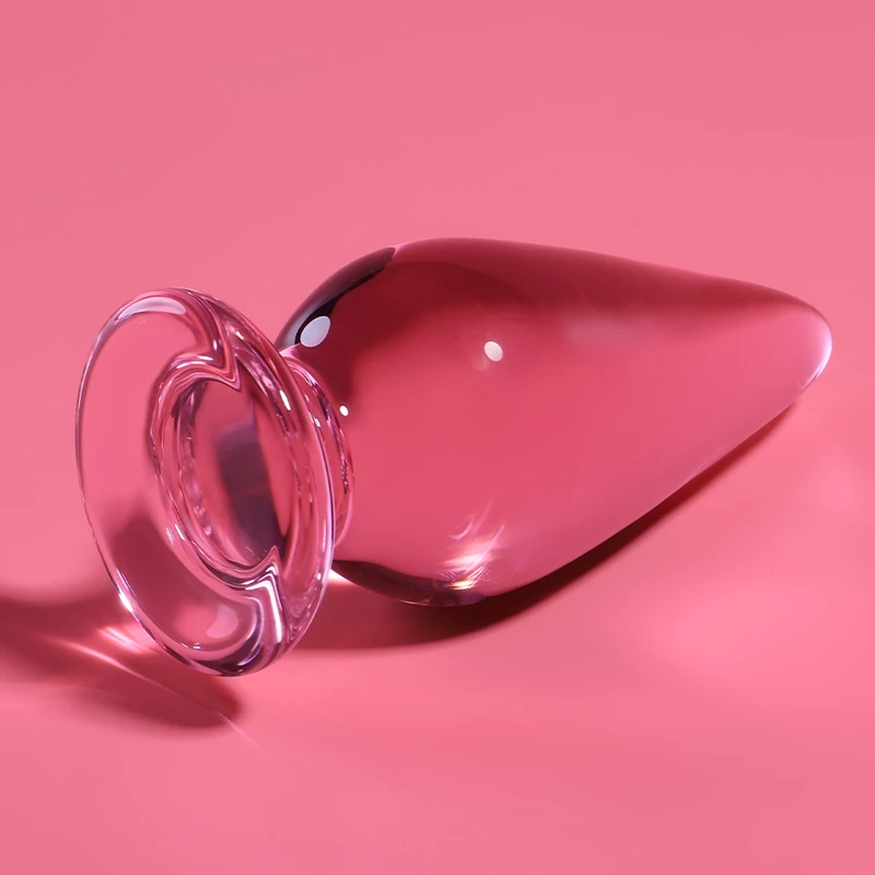 NEBULA SERIES BY IBIZA' - MODEL 4 ANAL PLUG BOROSILICATE GLASS 11 X 5 CM PINK