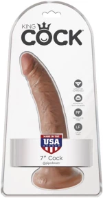 KING COCK - REALISTIC PENIS 17.5 CM CARAMEL