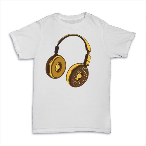 Headphone Donut Tshirt Λευκό